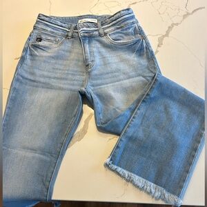 KanCan Light Blue Frayed Hem Women Jeans